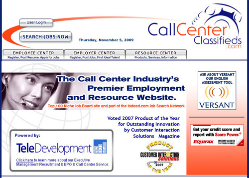 Call Center Classified